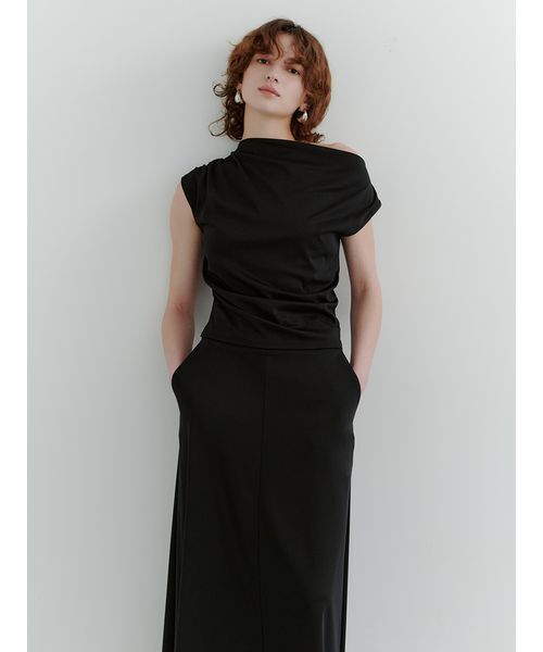 Mila Owen(ミラオーウェン)の「シルキータッチトップス×スカートSET UP(ワンピース・レディース・ブラック/ベージュ/ブラウン・1/0)」の16枚目の写真