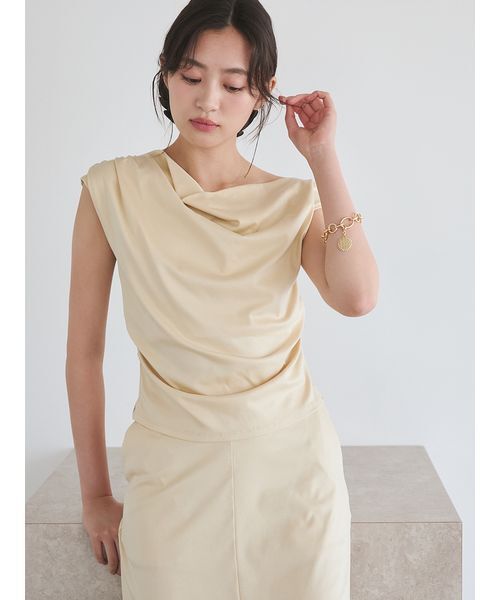 Mila Owen(ミラオーウェン)の「シルキータッチトップス×スカートSET UP(ワンピース・レディース・ブラック/ベージュ/ブラウン・1/0)」の18枚目の写真