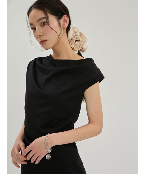 Mila Owen(ミラオーウェン)の「シルキータッチトップス×スカートSET UP(ワンピース・レディース・ブラック/ベージュ/ブラウン・1/0)」の22枚目の写真