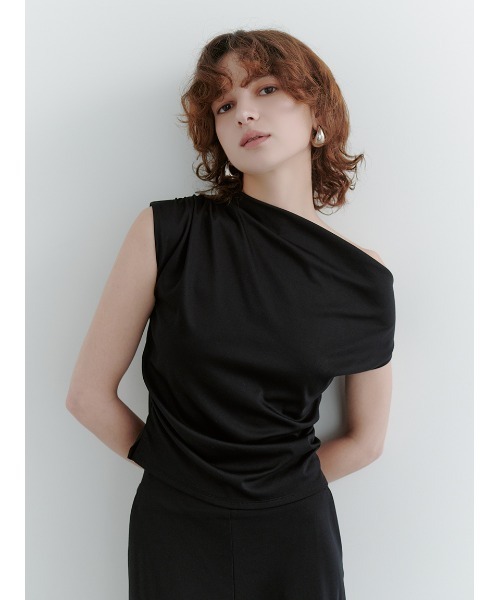 Mila Owen(ミラオーウェン)の「シルキータッチトップス×スカートSET UP(ワンピース・レディース・ブラック/ベージュ/ブラウン・1/0)」の5枚目の写真