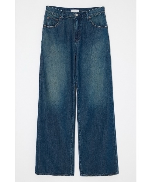 MOUSSY(マウジー)の「LOW SLUNG LOOSE FLARE(デニムパンツ・レディース・ブラック/ダークブルー/ブラウン・0/2/1)」の1枚目の写真