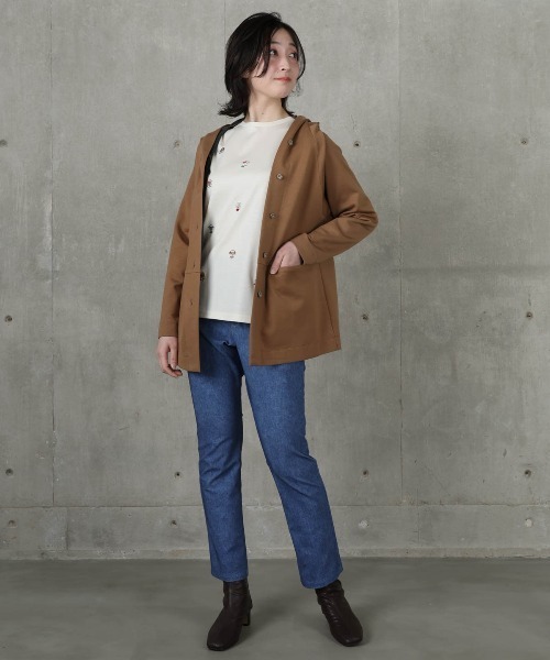 STUDIO PICONE(スタジオピッコーネ)の「フード付ダンボールジャケット(その他アウター・レディース・キャメル/ベージュ/ブラック/ライトグレー・M/L/LL)」の20枚目の写真