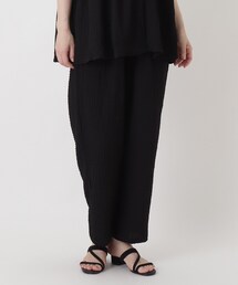 エンボス加工 タックパンツ