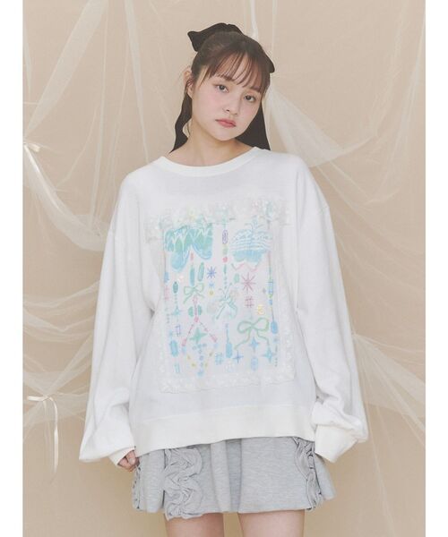 スウェット（ホワイト/白色系・その他総柄）ファッション通販 - ZOZOTOWN