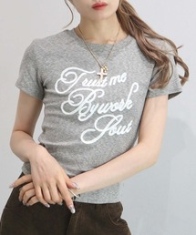 【CECIL McBEE】チェーンステッチロゴTシャツ