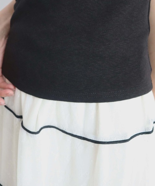 CECIL McBEE(セシルマクビー)の「【CECIL McBEE】チェーンステッチロゴTシャツ(Tシャツ/カットソー・レディース・ブラック/ブラウン/グレー/ホワイト・MEDIUM)」の8枚目の写真