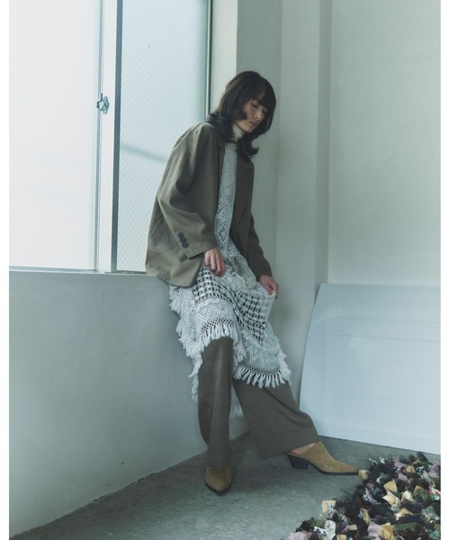 flaeu(フラユ)の「Check Tailored Jacket(テーラードジャケット・レディース・グレー/ベージュ・FREE)」の20枚目の写真