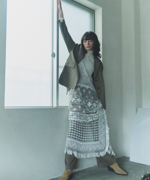 flaeu(フラユ)の「Check Tailored Jacket(テーラードジャケット・レディース・グレー/ベージュ・FREE)」の22枚目の写真