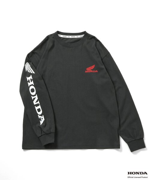 BREEZE(ブリーズ)の「【リンク】Honda大人ヴィンテージグラフィック長袖Tシャツ(Tシャツ/カットソー・メンズ・オフホワイト/チャコール・LARGE/MEDIUM)」の8枚目の写真
