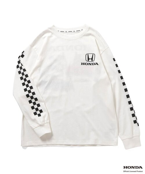 BREEZE(ブリーズ)の「【リンク】Honda大人ヴィンテージグラフィック長袖Tシャツ(Tシャツ/カットソー・メンズ・オフホワイト/チャコール・LARGE/MEDIUM)」の9枚目の写真