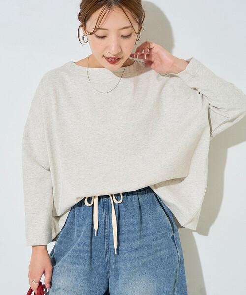 FREAK'S STORE(フリークスストア)の「\シリーズ累計41,000枚突破/限定展開 バスク ロングスリーブ Tシャツ(Tシャツ/カットソー・レディース・ブラウン/ベージュ/ピンク/グレー/イエロー/ブラック/オフホワイト/ライトグレー/ネイビー・フリ-)」の3枚目の写真