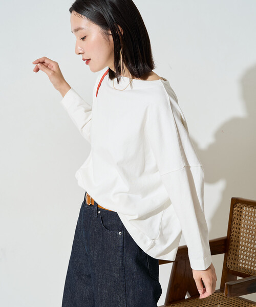 FREAK'S STORE(フリークスストア)の「\シリーズ累計41,000枚突破/限定展開 バスク ロングスリーブ Tシャツ(Tシャツ/カットソー・レディース・ブラウン/ベージュ/ピンク/グレー/イエロー/ブラック/オフホワイト/ライトグレー/ネイビー・フリ-)」の10枚目の写真