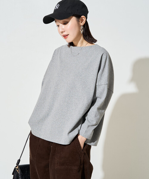 FREAK'S STORE(フリークスストア)の「\シリーズ累計41,000枚突破/限定展開 バスク ロングスリーブ Tシャツ(Tシャツ/カットソー・レディース・ブラウン/ベージュ/ピンク/グレー/イエロー/ブラック/オフホワイト/ライトグレー/ネイビー・フリ-)」の18枚目の写真