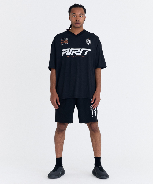 AIRIT（アイリット）の「モーションフィールド フットボール ジャージ AM1232 BK（Tシャツ/カットソー・メンズ・ブラック・X-LARGE/XXX-LARGE/XXXXX-LARGE）」の4枚目の写真