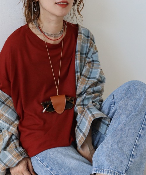 zena（ジェナ）の「ルーズロンT＆ビスチェセット（Tシャツ/カットソー・レディース・ブラック/ダークブラウン/トップグレー・FREE）」の20枚目の写真