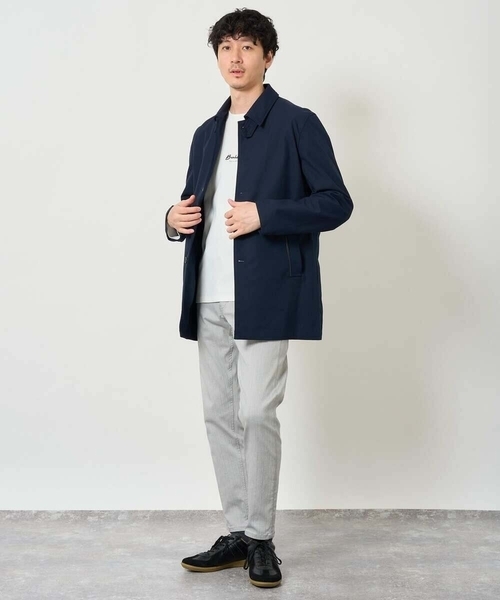 a.v.v（アーヴェヴェ）の「＼WEB限定／ツイルストレッチステンカラージャケット【撥水/毛玉になりにくい】（ステンカラーコート・メンズ・ベージュ/ネイビー・48/46/50）」の17枚目の写真