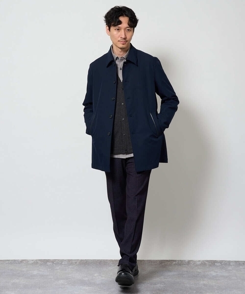 a.v.v（アーヴェヴェ）の「＼WEB限定／ツイルストレッチステンカラージャケット【撥水/毛玉になりにくい】（ステンカラーコート・メンズ・ベージュ/ネイビー・48/46/50）」の20枚目の写真