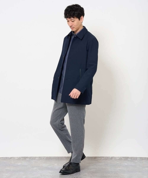 a.v.v（アーヴェヴェ）の「＼WEB限定／ツイルストレッチステンカラージャケット【撥水/毛玉になりにくい】（ステンカラーコート・メンズ・ベージュ/ネイビー・48/46/50）」の21枚目の写真
