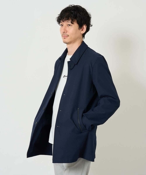 a.v.v（アーヴェヴェ）の「＼WEB限定／ツイルストレッチステンカラージャケット【撥水/毛玉になりにくい】（ステンカラーコート・メンズ・ベージュ/ネイビー・48/46/50）」の8枚目の写真