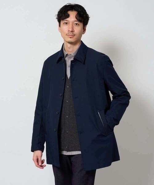 a.v.v（アーヴェヴェ）の「＼WEB限定／ツイルストレッチステンカラージャケット【撥水/毛玉になりにくい】（ステンカラーコート・メンズ・ベージュ/ネイビー・48/46/50）」の10枚目の写真