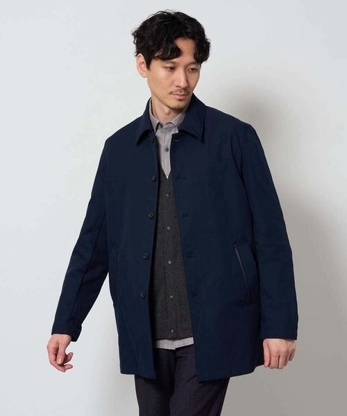 a.v.v（アーヴェヴェ）の「＼WEB限定／ツイルストレッチステンカラージャケット【撥水/毛玉になりにくい】（ステンカラーコート・メンズ・ベージュ/ネイビー・48/46/50）」の11枚目の写真