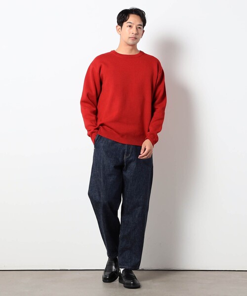Grand PARK(グランドパーク)の「イージーケアクルーネックニット(ニット/セーター・メンズ・ホワイト/チャコールグレー/ブラック/レッド・M/L)」の5枚目の写真