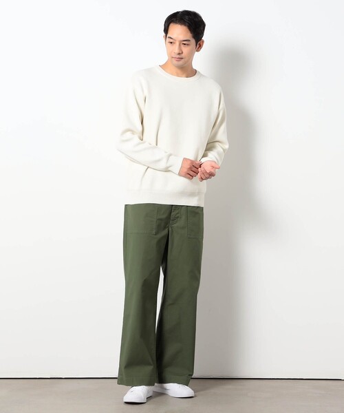 Grand PARK(グランドパーク)の「イージーケアクルーネックニット(ニット/セーター・メンズ・ホワイト/チャコールグレー/ブラック/レッド・M/L)」の6枚目の写真