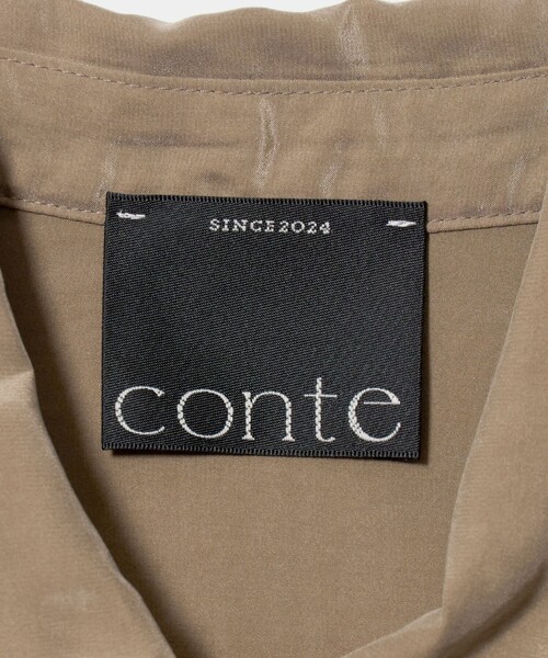 conte(コンテ)の「<conte>レーヨンシルク レギュラーカラーシャツ(シャツ/ブラウス・レディース・ワイン/ベージュ・FREE)」の11枚目の写真