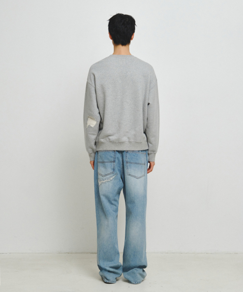ENDOOR(エンドア)の「ダメージリペアデニムパンツ(ライトブルー)(デニムパンツ・レディース・スカイブルー・MEDIUM/LARGE/X-LARGE)」の4枚目の写真