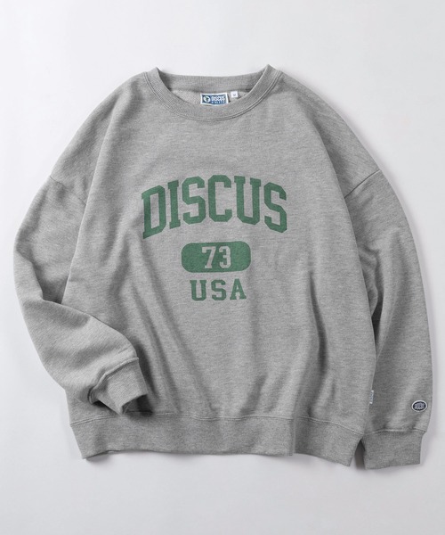 DISCUS（ディスカス）の「【71】【DISCUS/ディスカス】カレッジロゴ スウェット/トレーナー/オーバーサイズ/プルオーバー/裏毛/レディース（スウェット・レディース・杢グレー/ブルー/オフホワイト/ブラック・M/L）」の16枚目の写真