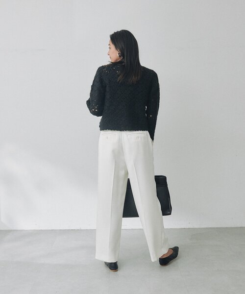 RIVE DROITE(リヴドロワ)の「レース編みニットカーディガン(秋服/冬服)(カーディガン/ボレロ・レディース・ブラック/オフホワイト・FREE)」の21枚目の写真