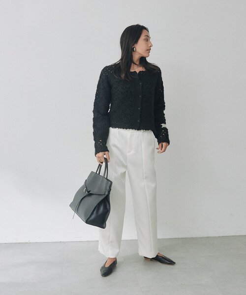 RIVE DROITE(リヴドロワ)の「レース編みニットカーディガン(秋服/冬服)(カーディガン/ボレロ・レディース・ブラック/オフホワイト・FREE)」の22枚目の写真