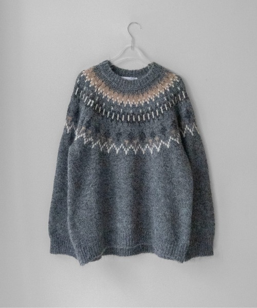on:nue（オンニュ）の「【on:nue】ルーズノルディックパターンニット /26-27 AW COLLECTION（ニット/セーター・レディース・ブラウン/グレー・FREE）」の15枚目の写真