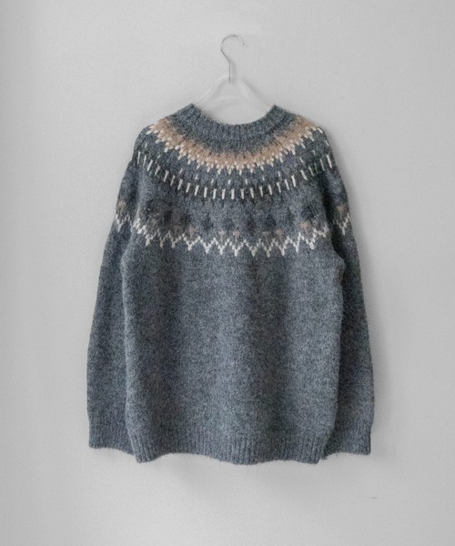 on:nue（オンニュ）の「【on:nue】ルーズノルディックパターンニット /26-27 AW COLLECTION（ニット/セーター・レディース・ブラウン/グレー・FREE）」の16枚目の写真
