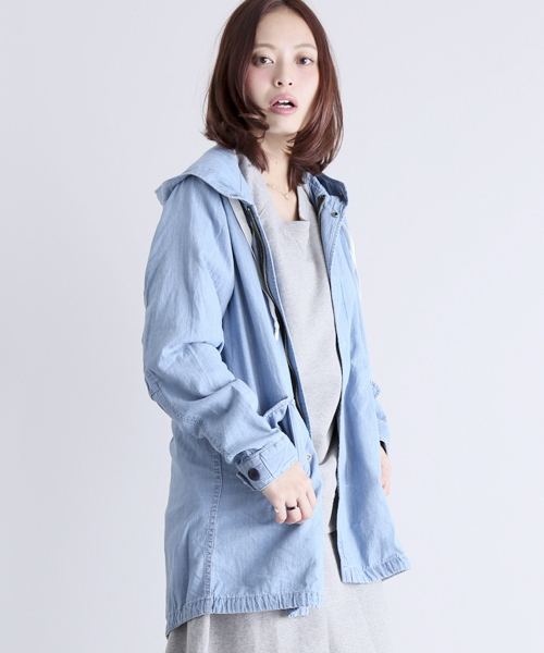 Denime（ドゥニーム）の「MODS COAT/レディース　モッズコート（モッズコート・レディース・インディゴブルー/カーキ/その他1・X-SMALL/SMALL）」の16枚目の写真