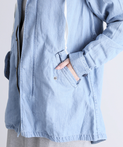 Denime（ドゥニーム）の「MODS COAT/レディース　モッズコート（モッズコート・レディース・インディゴブルー/カーキ/その他1・X-SMALL/SMALL）」の18枚目の写真