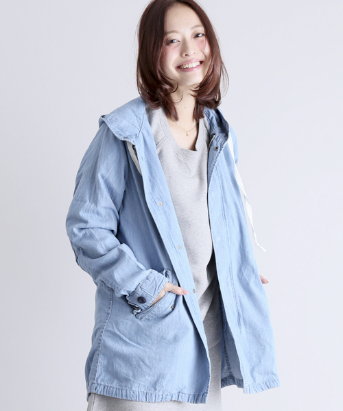 Denime（ドゥニーム）の「MODS COAT/レディース　モッズコート（モッズコート・レディース・インディゴブルー/カーキ/その他1・X-SMALL/SMALL）」の14枚目の写真