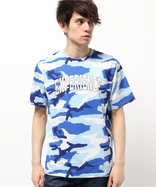 WEGO（ウィゴー）の「WEGO/カラーカモフラTシャツ（Tシャツ/カットソー・メンズ・ホワイト/カーキ/レッド/ブルー・LARGE/MEDIUM）」の14枚目の写真