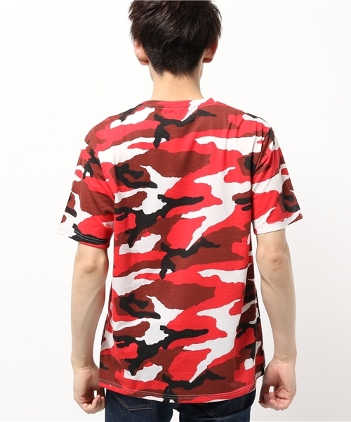 WEGO（ウィゴー）の「WEGO/カラーカモフラTシャツ（Tシャツ/カットソー・メンズ・ホワイト/カーキ/レッド/ブルー・LARGE/MEDIUM）」の6枚目の写真