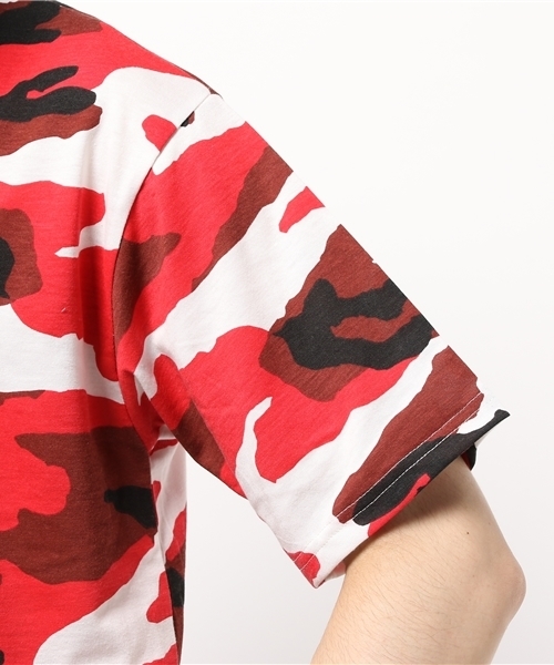 WEGO（ウィゴー）の「WEGO/カラーカモフラTシャツ（Tシャツ/カットソー・メンズ・ホワイト/カーキ/レッド/ブルー・LARGE/MEDIUM）」の8枚目の写真