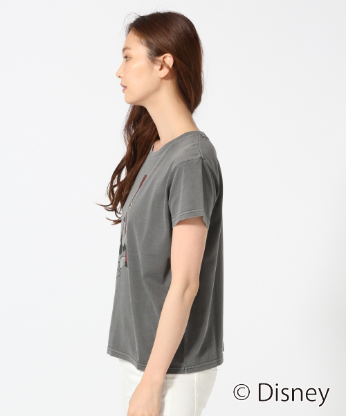 GLOBAL WORK（グローバルワーク）の「ディズニーTシャツ半袖3/Women/722901（Tシャツ/カットソー・レディース・ダークグレー/ネイビー/オフホワイト・MEDIUM/LARGE）」の6枚目の写真