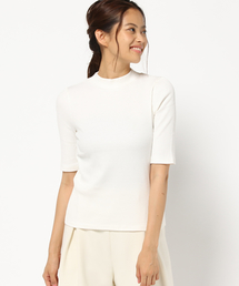 Heather | ボトルネックテレコパワショル5分袖  729860(Tシャツ/カットソー)