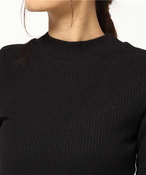 Heather（ヘザー）の「ボトルネックテレコパワショル5分袖  729860（Tシャツ/カットソー・レディース・オフホワイト/ブラック/カーキ・FREE）」の7枚目の写真