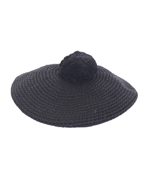 merry jenny（メリージェニー）の「ぽんぽんベレー（ハンチング/ベレー帽・レディース・ブラック/レッド/オフホワイト・FREE）」の12枚目の写真