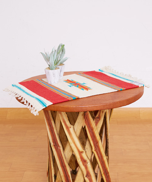 チャイハネ(チャイハネ)の「【チャイハネ】オルテガ柄プレイスマット(ランチョンマット/テーブルウェア・レディース・ターコイズブルー/オフホワイト/イエロー/レッド/グリーン/パープル/ブラック/ブルー/ブラウン/グレー/マスタード/ベージュ・FREE)」の20枚目の写真