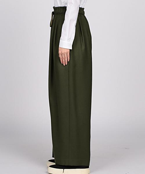 EN ROUTE（アンルート）の「ENR ウールサキソニーワイドパンツ（その他パンツ・レディース・レッド/オリーブ・1/2）」の11枚目の写真