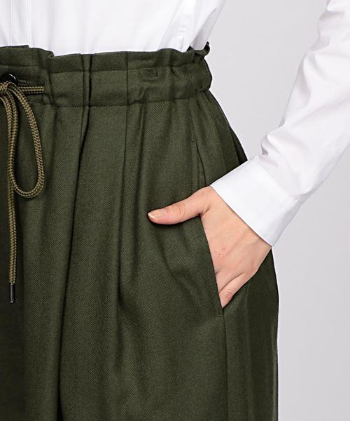 EN ROUTE（アンルート）の「ENR ウールサキソニーワイドパンツ（その他パンツ・レディース・レッド/オリーブ・1/2）」の3枚目の写真