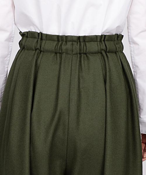 EN ROUTE（アンルート）の「ENR ウールサキソニーワイドパンツ（その他パンツ・レディース・レッド/オリーブ・1/2）」の4枚目の写真