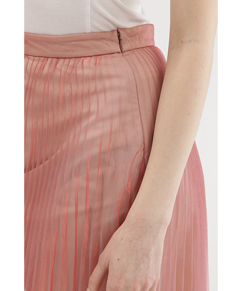 JILL STUART(ジルスチュアート)の「シャンブレーオーガンジープリーツスカート(スカート・レディース・レッド/グレー/イエロー・2/4/0)」の6枚目の写真