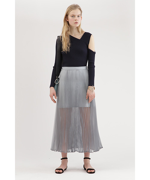 JILL STUART(ジルスチュアート)の「シャンブレーオーガンジープリーツスカート(スカート・レディース・レッド/グレー/イエロー・2/4/0)」の11枚目の写真